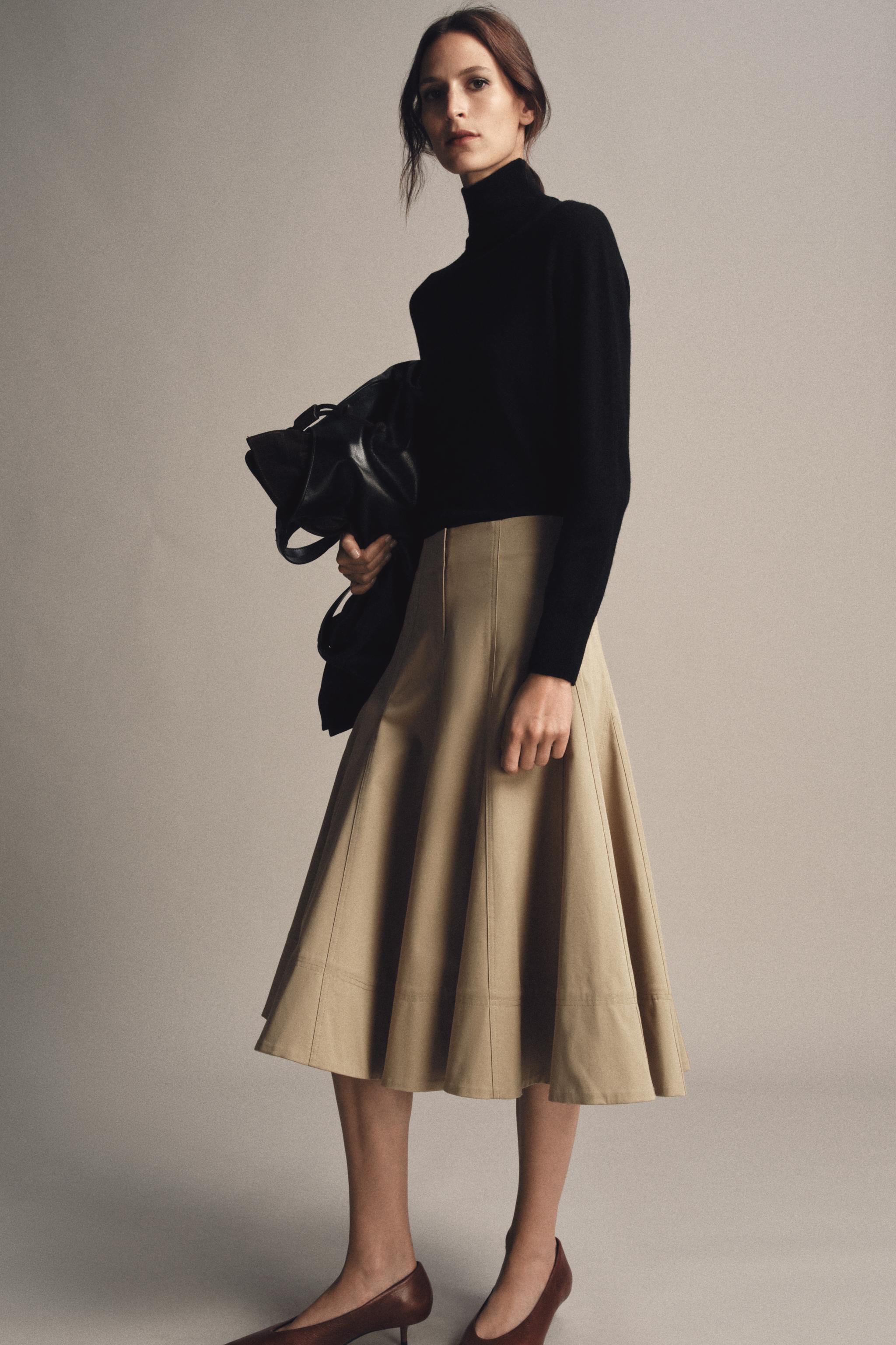TRENCH MIDI SKIRT ZW COLLECTION